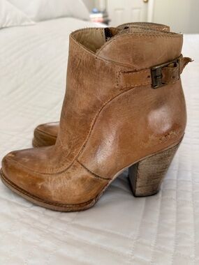 Bed Stu-Leather Ankle Bootie in Brown - Women's Stylish Heeled Boot